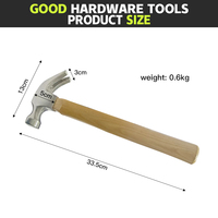 Marteau à griffes en acier à haute teneur en carbone manche en bois bricolage marteau en métal de construction industrielle OEM personnalisable