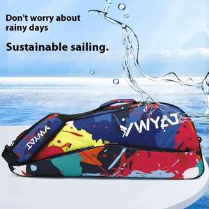 Sac de sport en toile imperméable personnalisé avec compartiment pour raquettes de pickleball, badminton, tennis, sac à dos avec compartiment pour chaussures - Product Image 2