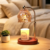 Premium Elegante Trendige Geprägte Glas-Duftlampe mit Dimmer und Timer, Rauchfreie Duftwärmer-Dekorationslampe für Schlafzimmer