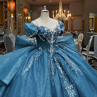 Brésil vert émeraude Quinceanera robe de bal étincelle paillettes épaule dentelle perlée brodé cristal robe de soirée robe élégante