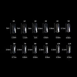 Misscheering 120 pièces Capsules d'extension d'ongles artificiels en acrylique français, demi-couverture, forme longue canard, pour extension d'ongles et faux ongles - Product Image 3