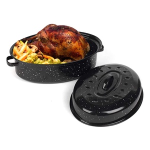 WUJO Fabricante Eanmelware Esmalte <span class=keywords><strong>de</strong></span> acero al carbono Oval Granito Turquía Asar Pan para Navidad Día <span class=keywords><strong>de</strong></span> Acción <span class=keywords><strong>de</strong></span> Gracias - Product Image 2