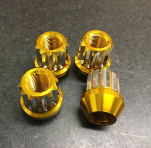 Piezas CNC <span class=keywords><strong>de</strong></span> precisión personalizadas M12x1.5 Acorn Black Machined Billet 7075 Aluminio 12 pt Lug Nuts - Product Image 5