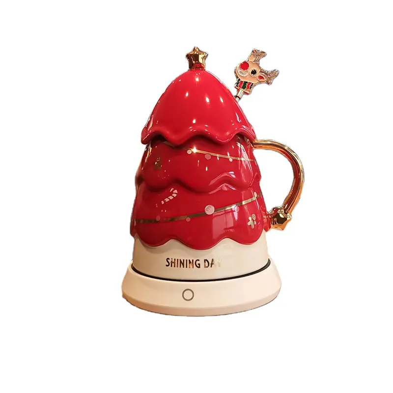 3D cute shape coffee ceramic christmas tree mug