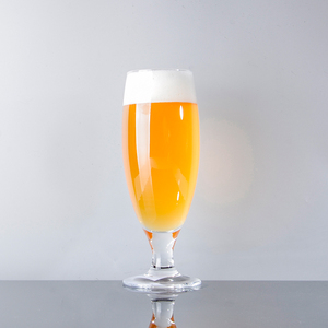 Verre à bière belge <span class=keywords><strong>Amstel</strong></span> de 13 oz, gobelet à pied, fabriqué à la main, sans plomb, en verre transparent, style américain, pour les célébrations d'anniversaire - Product Image 1