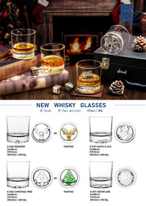 Nuova <span class=keywords><strong>collezione</strong></span> natalizia personalizzata Dign Whiskey Glass rock Tree Bottom Cup - Product Image 6