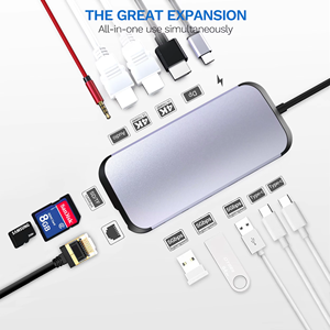 Hub USB Type C <span class=keywords><strong>Adaptateur</strong></span> de station d'accueil Hub HD-MI 4K Lecteur de carte USB 3.0 Station d'accueil pour ordinateur portable Hubs USB pour <span class=keywords><strong>MacBook</strong></span> Pro <span class=keywords><strong>Air</strong></span> - Product Image 4