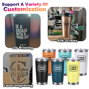 Gobelet isotherme personnalisé anti-fuite 20oz 30oz à double paroi sous vide pour café et bière, en acier inoxydable - Product Image 6