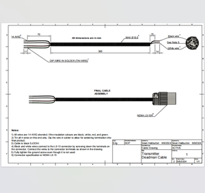ชุดสายเคเบิลเดดแมนสำหรับเครื่องรับและเครื่องส่งสัญญาณ 110V พร้อมตัวนำทองแดงชุบดีบุกหุ้มฉนวนยางอิเล็กทรอนิกส์ - Product Image 3