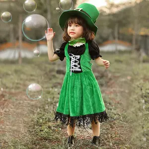 Bộ 3 Trang Phục Hóa Trang Cho Trẻ Em Trang Phục Hóa Trang Halloween Trang Phục Lễ Hội St. Patrick 'S Day Irish Goblin Mũ Nơ Bướm