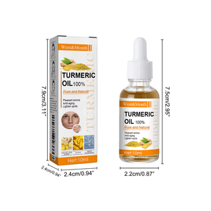 Huile essentielle de curcuma 10 ml, soin de la peau du visage, hydratant, nourrissant, anti-âge, éclaircissant les taches - Product Image 2