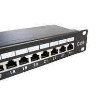 Panneau de brassage numérique 19 pouces RJ11 et RJ45 avec gestionnaire de câbles