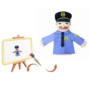 Boneka tangan karakter pemadam kebakaran lembut pabrik mainan hewan boneka edukasi bayi mewah