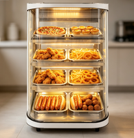 Armoire chauffante pour aliments DZCF--4F/8P, contrôle électronique numérique de la température, chauffe-aliments pour restaurant, fast-food