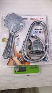 مجموعة رأس دش محمول متعدد الوظائف بتدفق عالي ورشاش مضغوط مع أوضاع قابلة للتعديل وخرطوم وحامل للحمام - Product Image 2