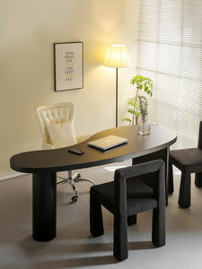 Minimalist Modern Pine Wood <b>Computer</b> <b>Desk</b> with Drawer Custom-shaped Light-luxury Office Workstation Executive - Product Image 2