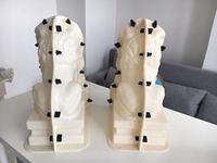 Reazone RZS02b Moule en plastique ABS haute précision pour lion en béton, décoration extérieure pour la construction de maisons, moule 3D en plastique