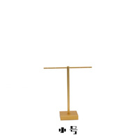 Présentoir à bijoux en métal doré pour colliers avec logo personnalisé et service OEM/ODM, petit support en T pour usage en magasin ou dans un placard