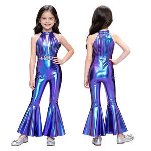Falda de Baile Metálica con Corte de Campana para Niñas de 6 a 16 Años, Mono de una Pieza para Prácticas de Baile de Salón, Jazz, Actuaciones y Concursos - Product Image 2