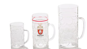 صولجان بيرة من البلاستيك بمقبض شفاف ماء بيرة شاي حليب - Product Image 4