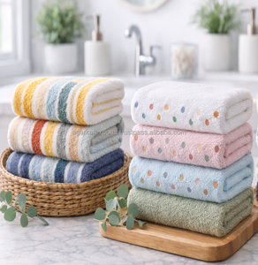 Soft 400 GSM Jacquard Cotton Facial <b>Towels</b> With Quick Dry Breathable Weave For Sports Gym Spa Hotel And Home <b>Bathroom</b> Use - Product Image 4