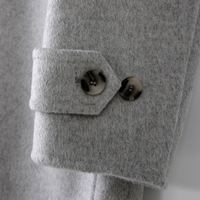 100% cachemire hommes haut de gamme personnalisé hiver chaud col montant Double boutonnage hanches droites manteau