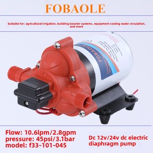 FOBAOLE 33 Modèles Pompe de surpression mini-diaphragme auto-amorçante 12V/24V CC <span class=keywords><strong>pour</strong></span> <span class=keywords><strong>camping</strong></span>-<span class=keywords><strong>car</strong></span>/yacht 10,6L <span class=keywords><strong>pour</strong></span> pressurisation 31m - Product Image 2