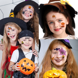 PARTYMENT Pegatinas de Tatuajes de Dibujos Animados para Halloween, Recuerdos para Fiestas, Divertidas Pegatinas de Tatuajes con Cara de Calabaza - Product Image 5