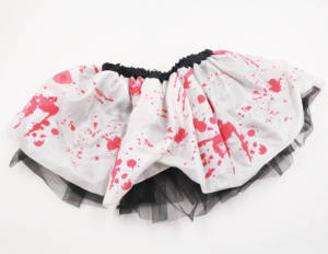 Costume d'Halloween pour filles, style zombie d'horreur, avec effet de sang, ailes de fée, jupe tutu, gants, ensemble de déguisement pour fête - Product Image 3
