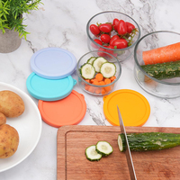 Couvercles de remplacement en silicone de qualité alimentaire sans BPA, respectueux de l'environnement, couleur personnalisée, pour bols en verre Anchor Hocking