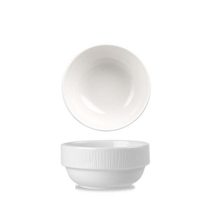 Bol à salade en bambou blanc 12 cm 40 cl H 5,5 cm Churchill White Relief - Product Image 1