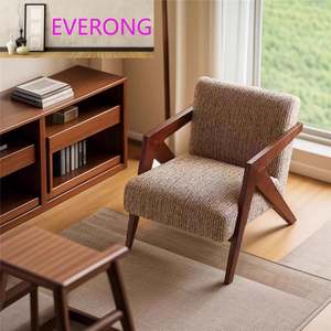 Set di Poltrona Singola in Legno Massello Neo-Cinese e Mid-Vintage, Divano Classico per <span class=keywords><strong>B</strong></span>&<span class=keywords><strong>B</strong></span>/Hotel, Salotto e Reception - Product Image 1