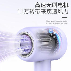 เครื่องเป่าผมโคเมอิ สีม่วงลาเวนเดอร์ มอเตอร์ AC ไอออนิก ความเร็วสูง มาตรฐานยุโรป 25x10 ซม. หัวเป่าลมเดี่ยว ไฟฟ้า - Product Image 5