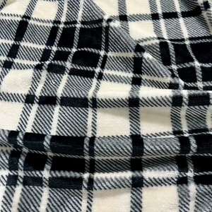 Bán Buôn 240gsm 100% Polyester Hai Mặt Flannel Lông Cừu Vải Dệt Kim In Thiết Kế Sọc Cho Nhà Hàng Dệt May Hàng May Mặc - Product Image 4