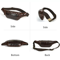 Sac banane rétro en cuir PU le plus vendu pour hommes, sac de taille minimaliste imperméable, sac de poitrine pour la vente en gros aux détaillants et sous marque privée