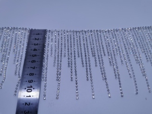 Usine vendre court long brillant strass gland garniture <span class=keywords><strong>frange</strong></span> pour robe perlée ruban <span class=keywords><strong>frange</strong></span> garniture - Product Image 2