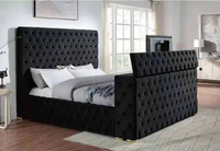 Queen-Size Luxuriöses Geräumiges Modernes und Funktionales Bett mit Eingebautem TV-Lift und Doppeltem Stauraum