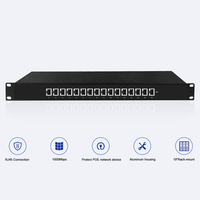 Parafoudre Ethernet RJ45 16 Canaux pour Montage en Rack, Protection Réseau POE Gigabit 10KV, Certifié CE, en Alliage d'Aluminium