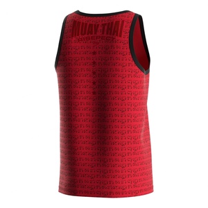 T-shirts et gilets d'entraînement de gym personnalisables avec logo, à la mode, par sublimation, pour Muay Thai et boxe, coupe oversize, vierges - Product Image 2