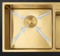 Évier de cuisine double en acier inoxydable bronze antique avec cuves profondes et compactes, kit de vidage double, finition noire OEM ODM B2B