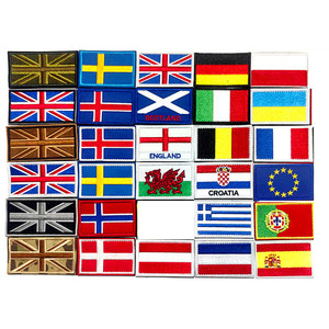 Badges de drapeaux <span class=keywords><strong>asiatiques</strong></span> brodés à la machine 8x5 cm avec fixation auto-agrippante – Patchs de drapeaux nationaux de Chine, Corée du Sud, Arabie Saoudite, Israël - Product Image 2