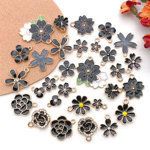 Đầy Màu sắc hoa men mặt dây hợp kim quyến rũ các loại cho Diy Vòng Cổ Vòng đeo tay Bông tai Thủ công mỹ nghệ đồ trang sức làm quyến rũ - Product Image 3