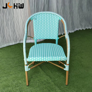 Chaise de <span class=keywords><strong>bistrot</strong></span> <span class=keywords><strong>en</strong></span> rotin PE durable et légère pour hôtel, jardin, café, restaurant, mobilier de jardin moderne et coloré - Product Image 4
