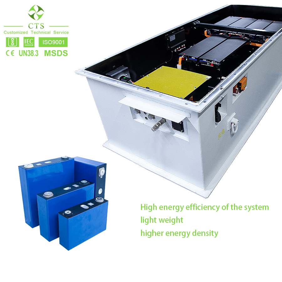 CTS Port AGV 100kwh Ev Lithium Battery 500v 200AH 80kwh HV Battery Pack