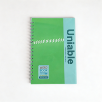 Carnet à spirales B5 avec couverture transparente en PP, carnet à spirales personnalisé pour l'école, carnet à spirales relié rigide, vente en gros