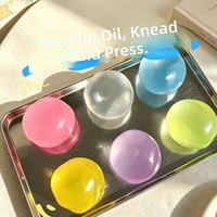 Jouet anti-stress en forme de boule artisanale en gelée de noix de coco à haute valeur esthétique, haute malléabilité et sans rebondissement