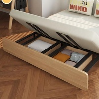 Sofá Cama Plegable de Madera Maciza sin Brazos, Multifuncional 2 en 1, Convertible de 2 Plazas, para Espacios Pequeños, Mueble para Sala de Estar o Dormitorio