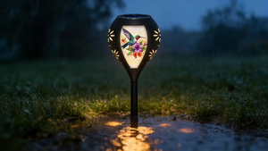 Lampe solaire LED <span class=keywords><strong>d</strong></span>'extérieur Yuandian personnalisée en fer forgé, étanche, avec piquet, angle de faisceau 360°, garantie 3 ans pour cour et jardin - Product Image 2