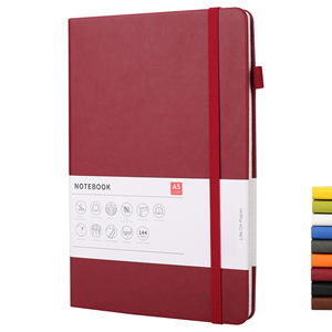 <strong>Notebook</strong> Promotional Wholesale Custom Logo A5 <strong>Notebook</strong> Hard Cover Leather Diary Black Planner Journal <strong>Notebook</strong> With <strong>Free</strong> Sample - Product Image 3