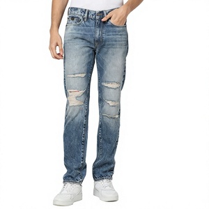 Jeans en denim de haute qualité pour hommes, coupe classique décontractée moderne, tissu en coton doux, mode élégante pour tous les jours - Product Image 5